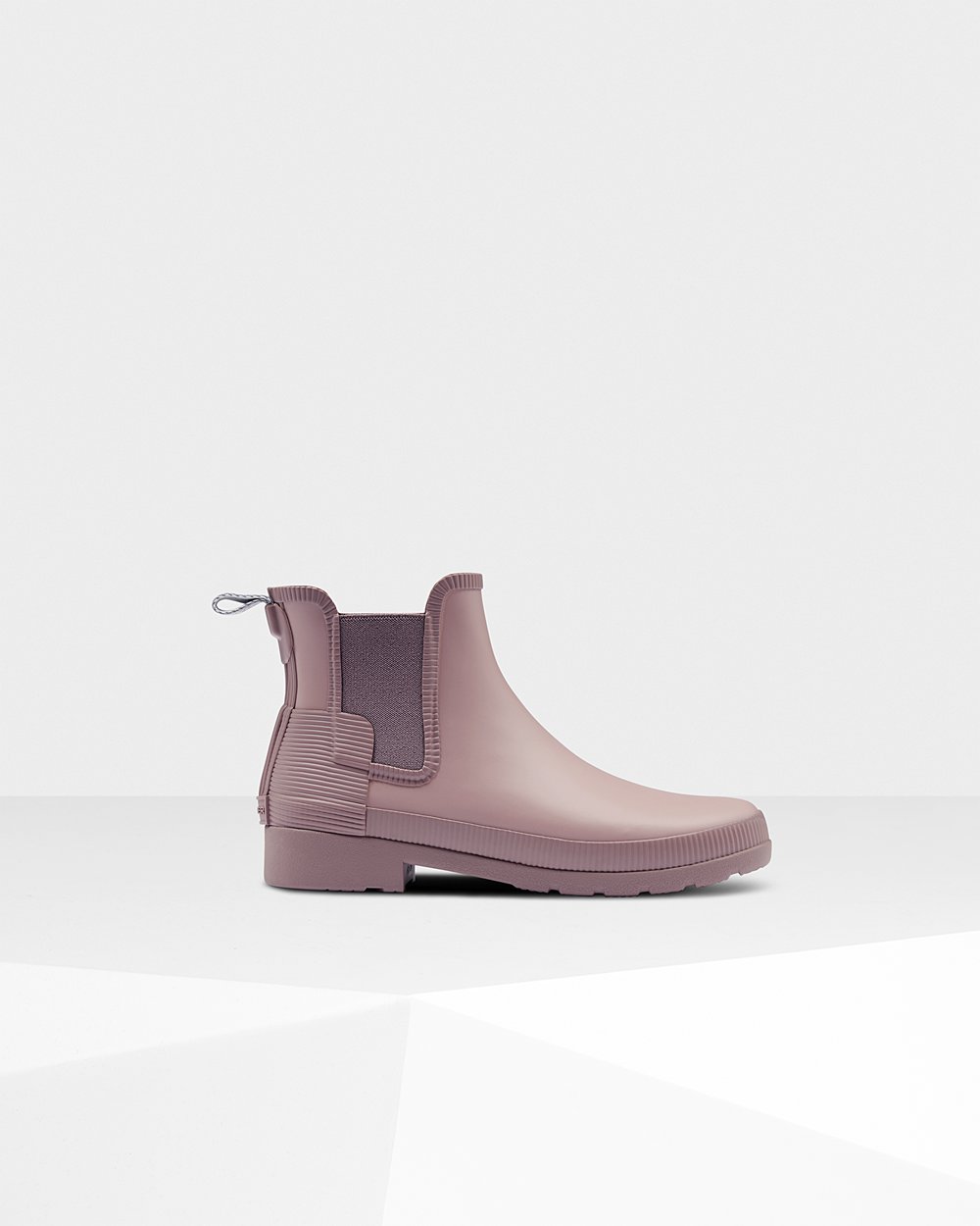Botas Chelsea Hunter Feminina Rosa/Roxo - Refined Texture Block Slim Fit - 81ZHDWOLJ